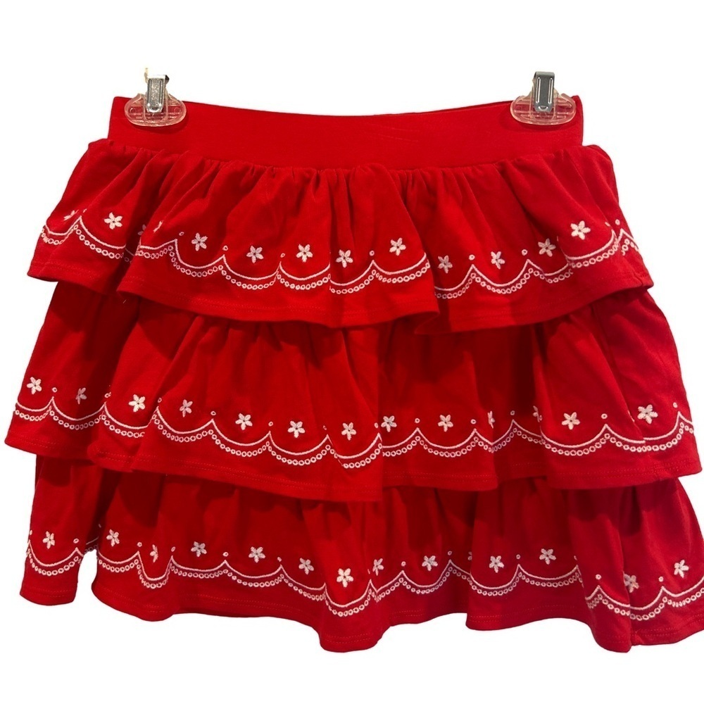 Hartstrings Red & White knit skort NWT